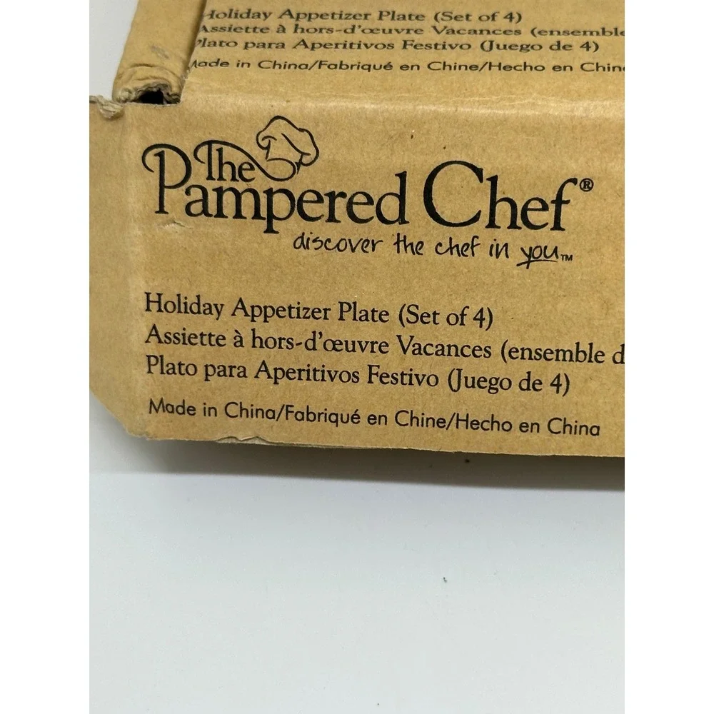 The Pampered Chef Holiday Serving Plate & Appetizer Plates‎ Clear Glass Tree Set